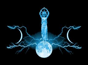 Bezoarstones banner with goddess, moons and earth