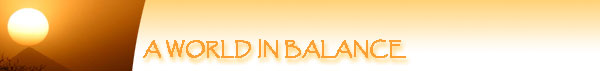 A World in Balance banner